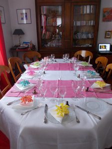 Table chez Carine à Pâques 2015